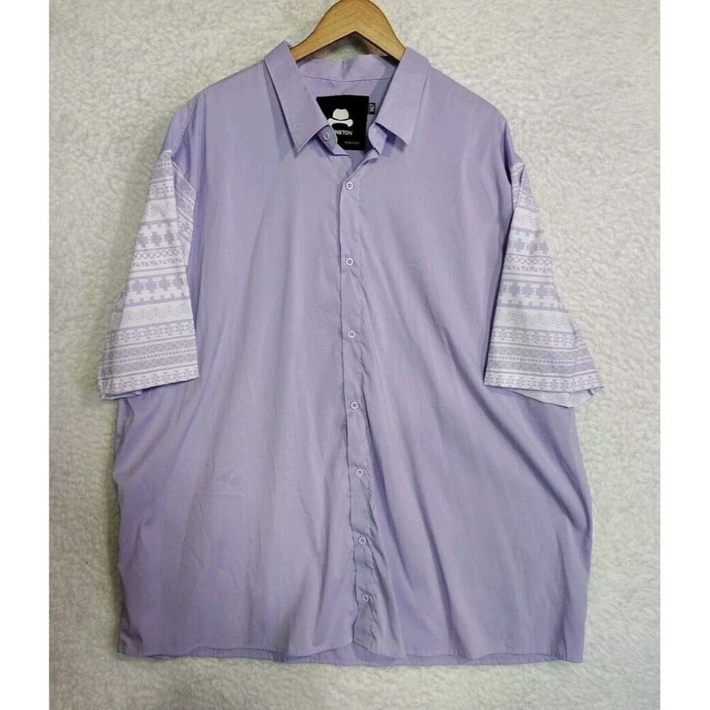 Winston Shirt Men’s 3XLT Tall Purple Short Sleeve Button Down
